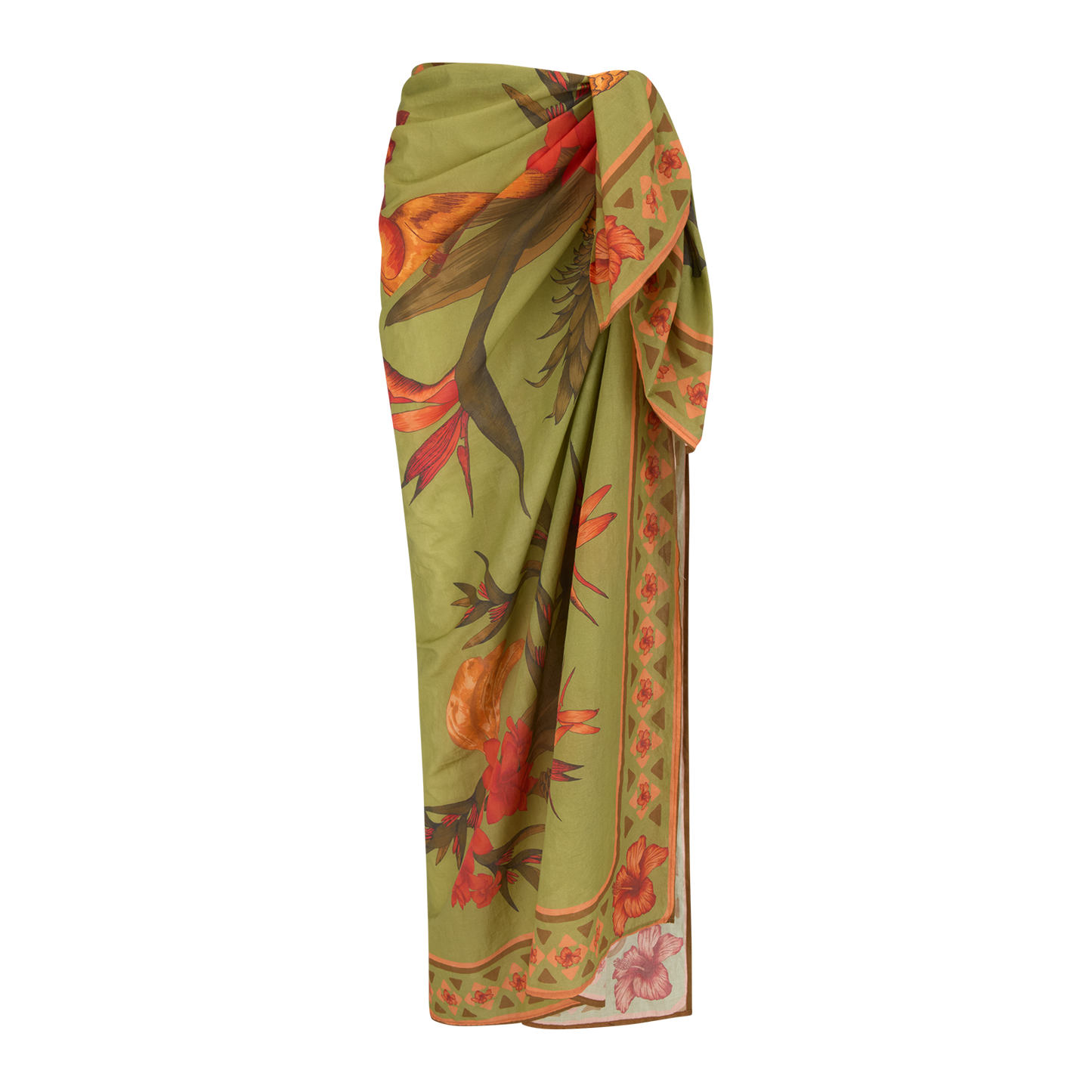 Cuban Tropical Sarong - Lime