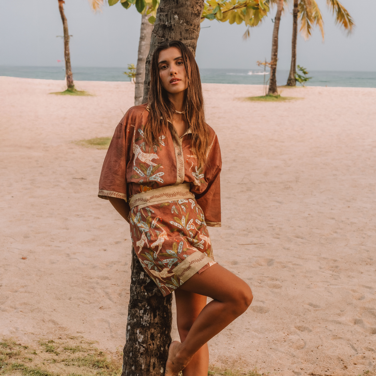 Eye of the Jungle Wrap Skirt - Hazel