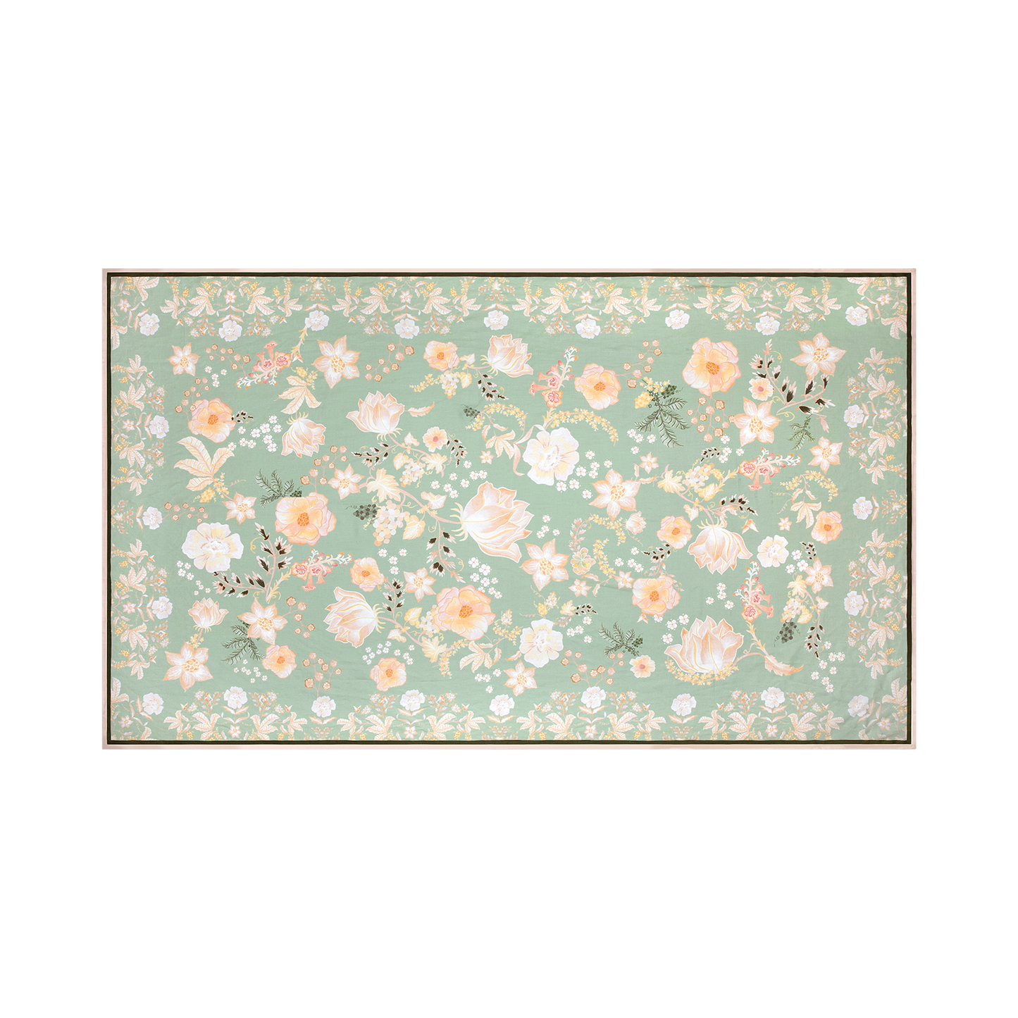 Fiore Rectangle Tablecloth - Sage