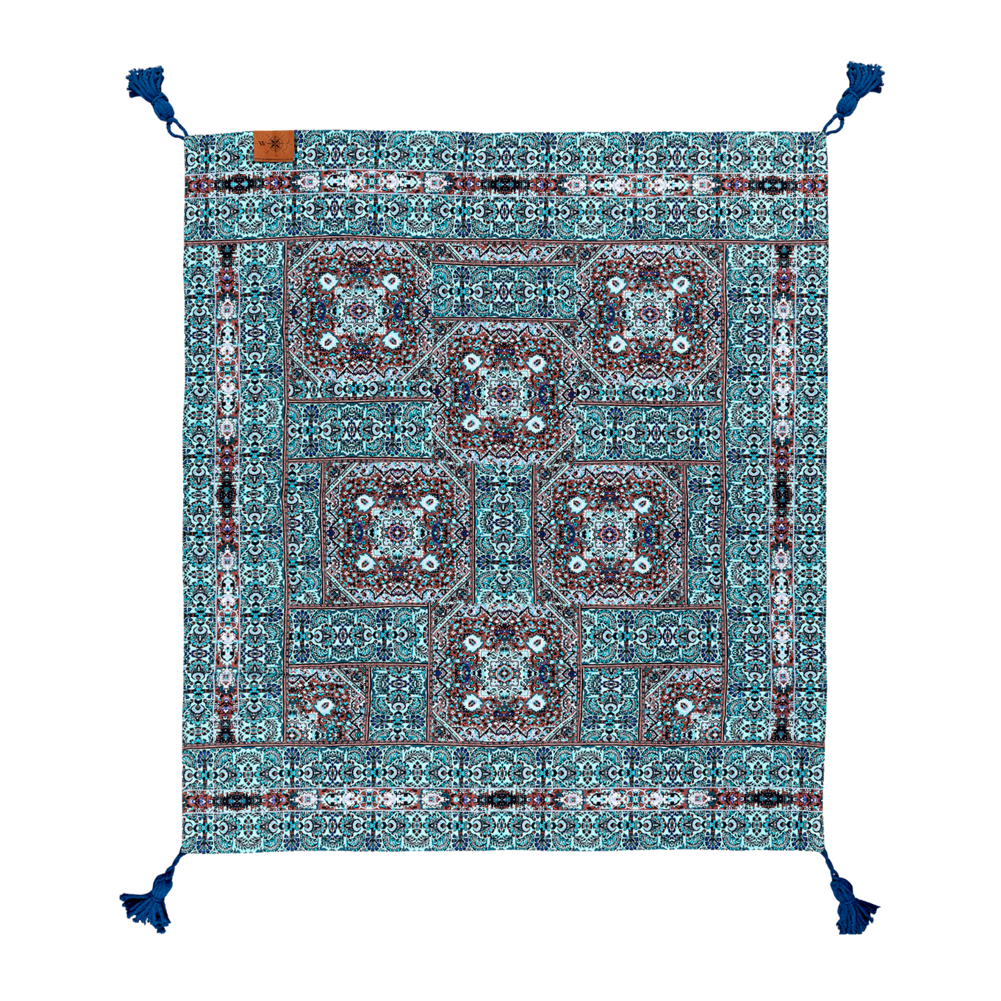 Turquoise Drift Picnic Rug
