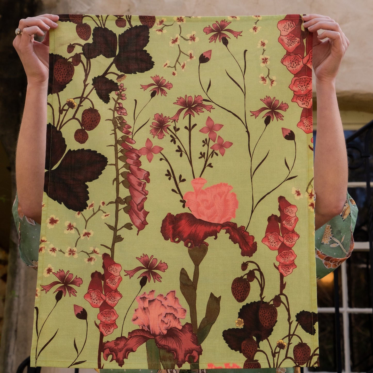 Flourish Tea Towel - Matcha