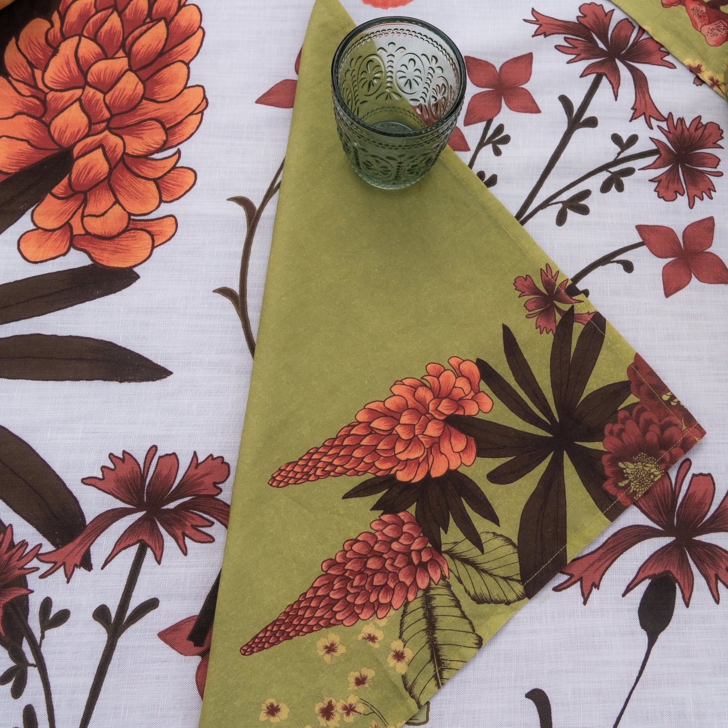 Flourish Napkin Matcha - Set of Four