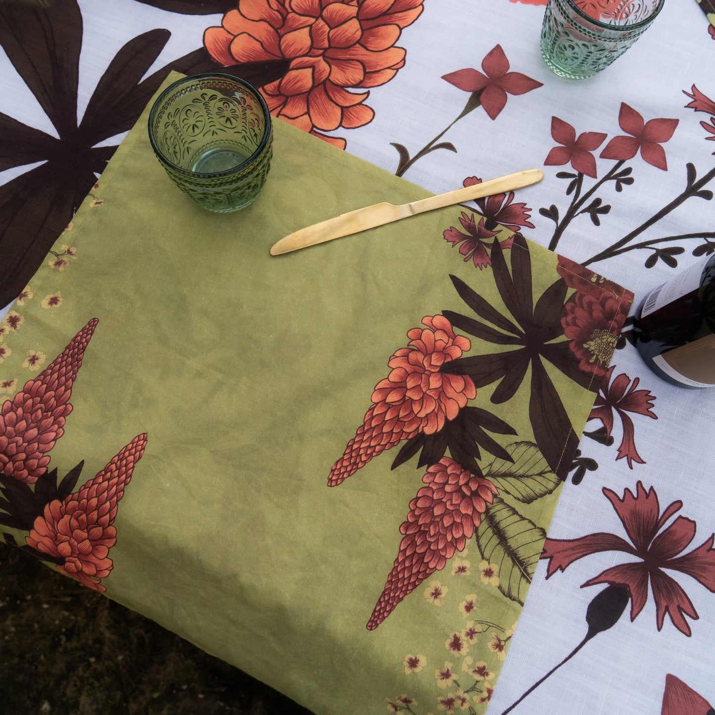 Flourish Napkin Matcha - Set of Four