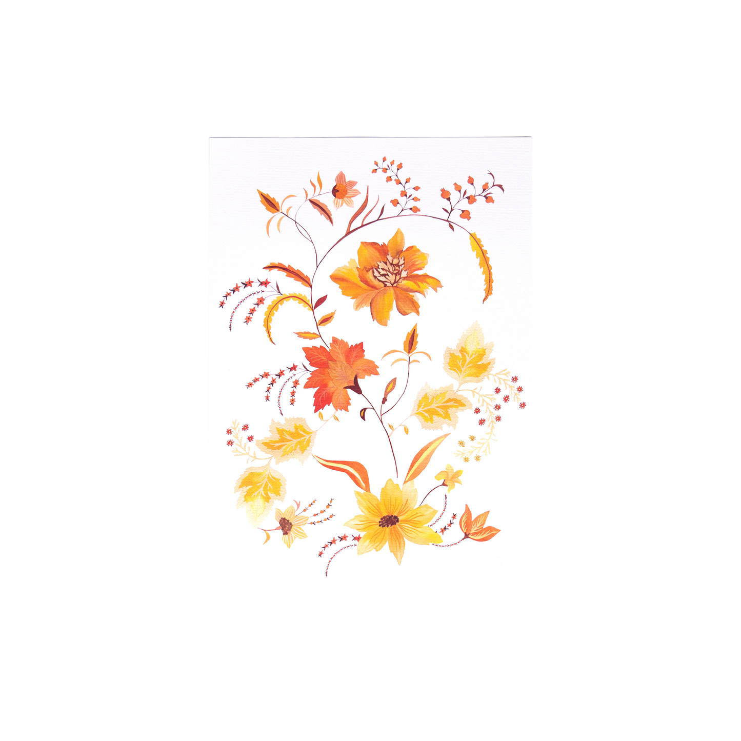 A3 Hand Drawn Print Golden