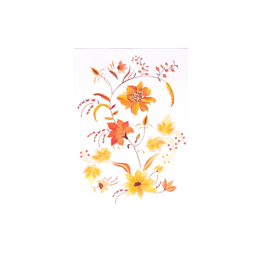 A3 Hand Drawn Print Golden