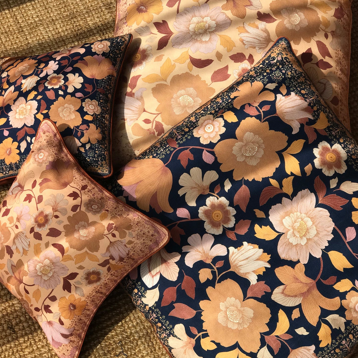Grande Fleur Cushion Cove Nightshade