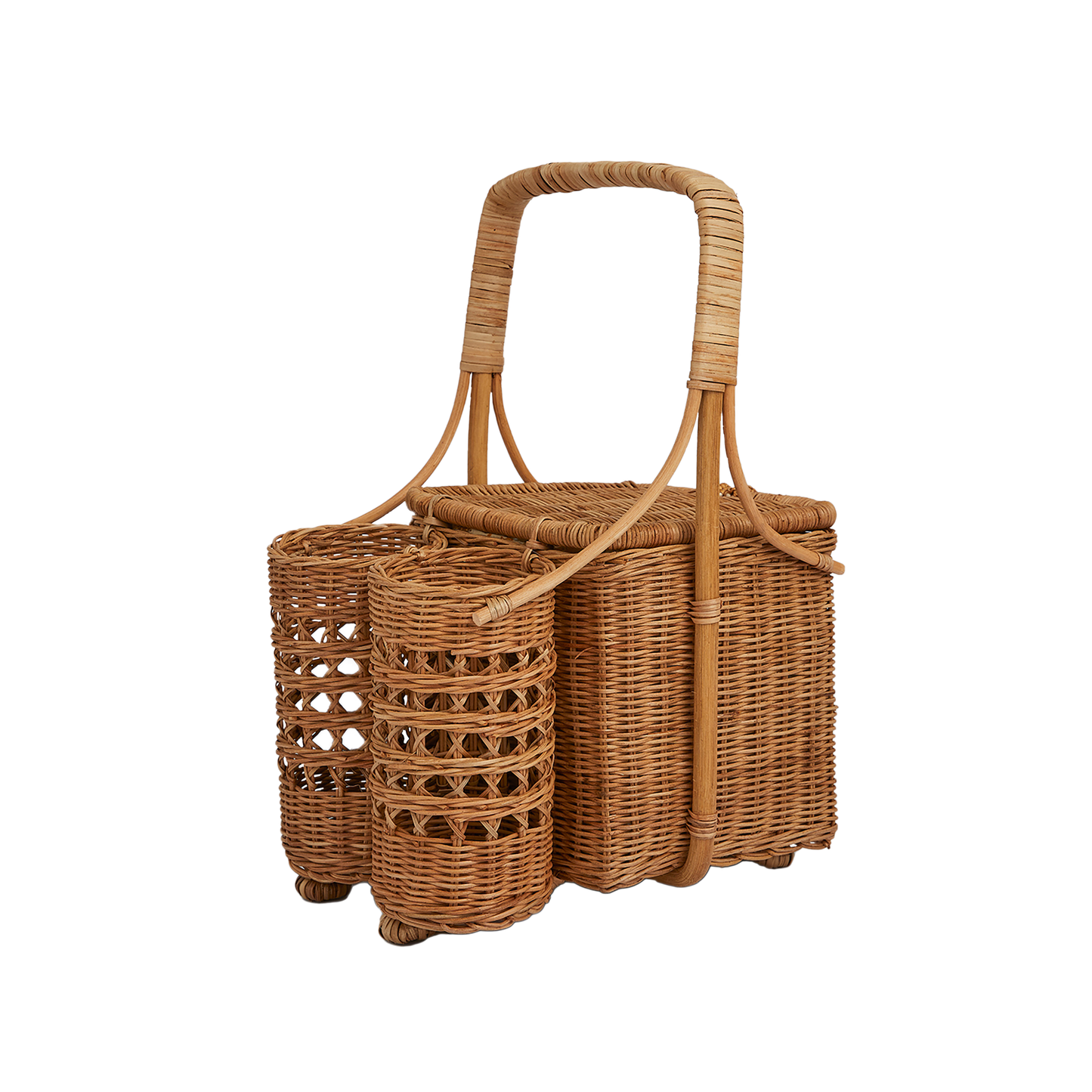 Lovers Woven Picnic Basket Rattan