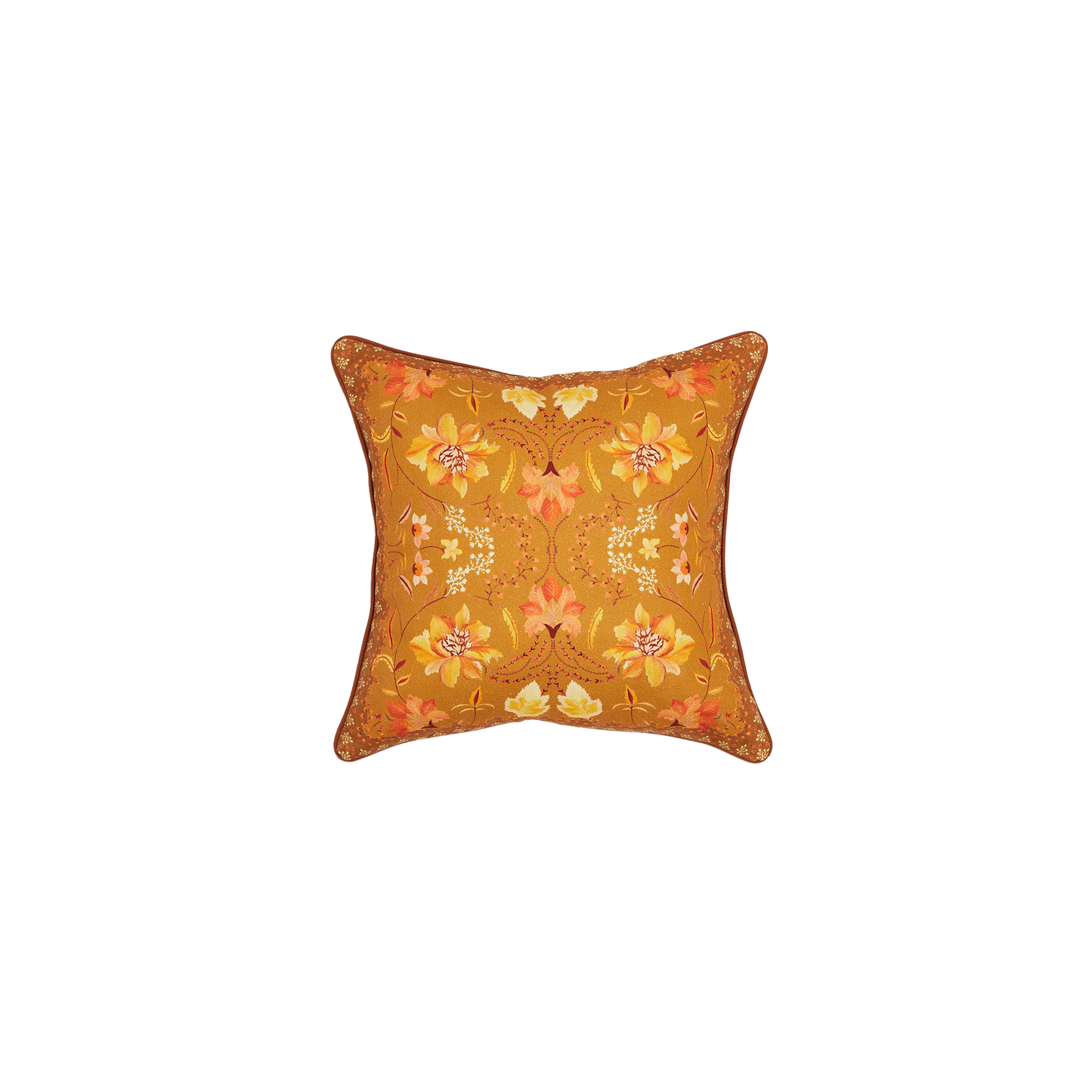 Golden Folk Cushion Cover