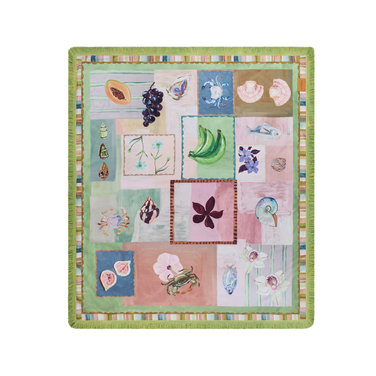 Annie Everingham Picnic Rug -  Patchwork Sea