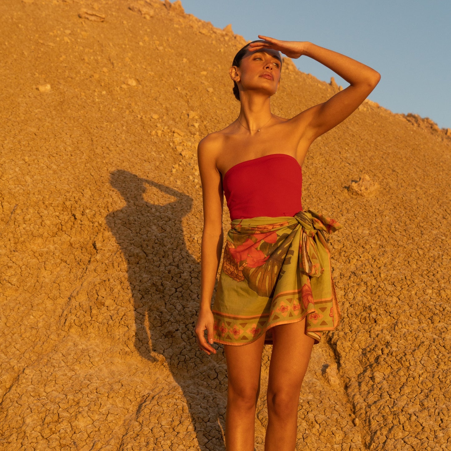 Cuban Tropical Sarong - Lime