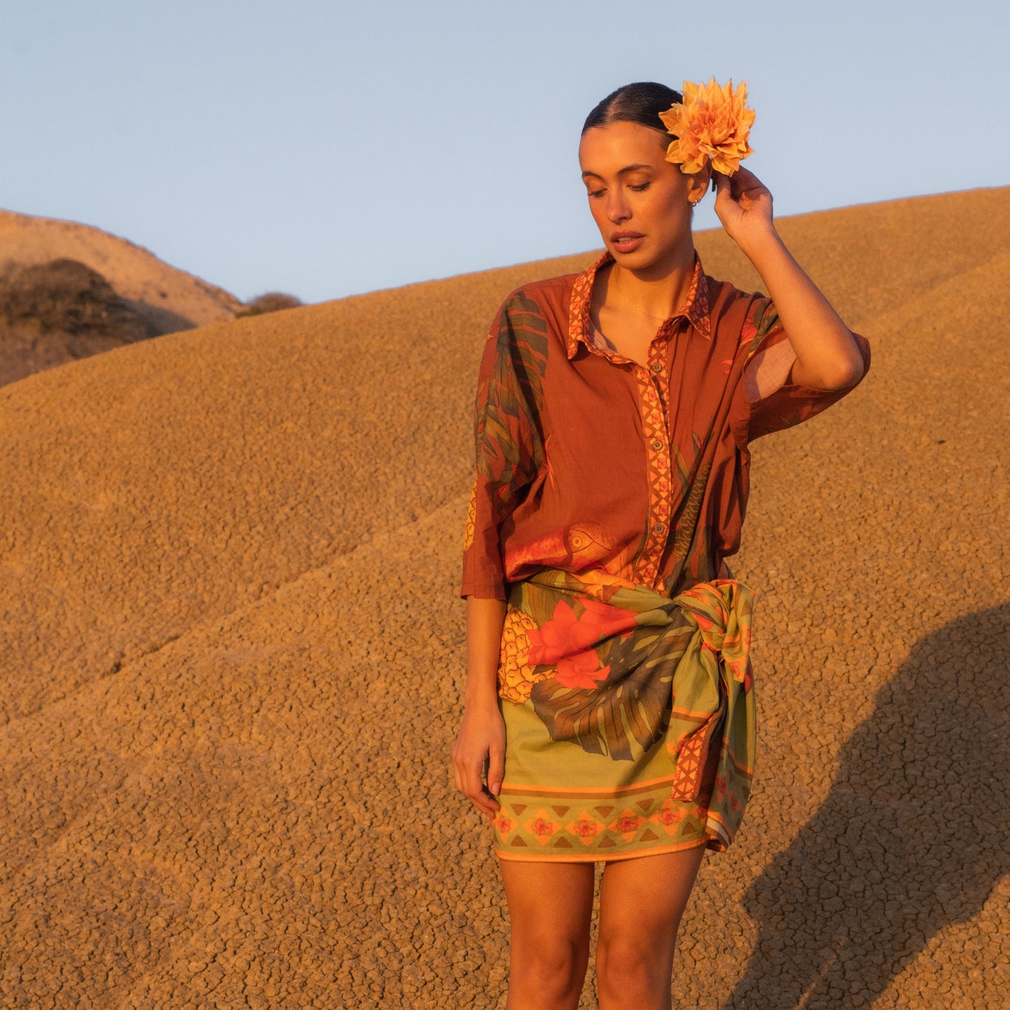 Cuban Tropical Sarong - Lime