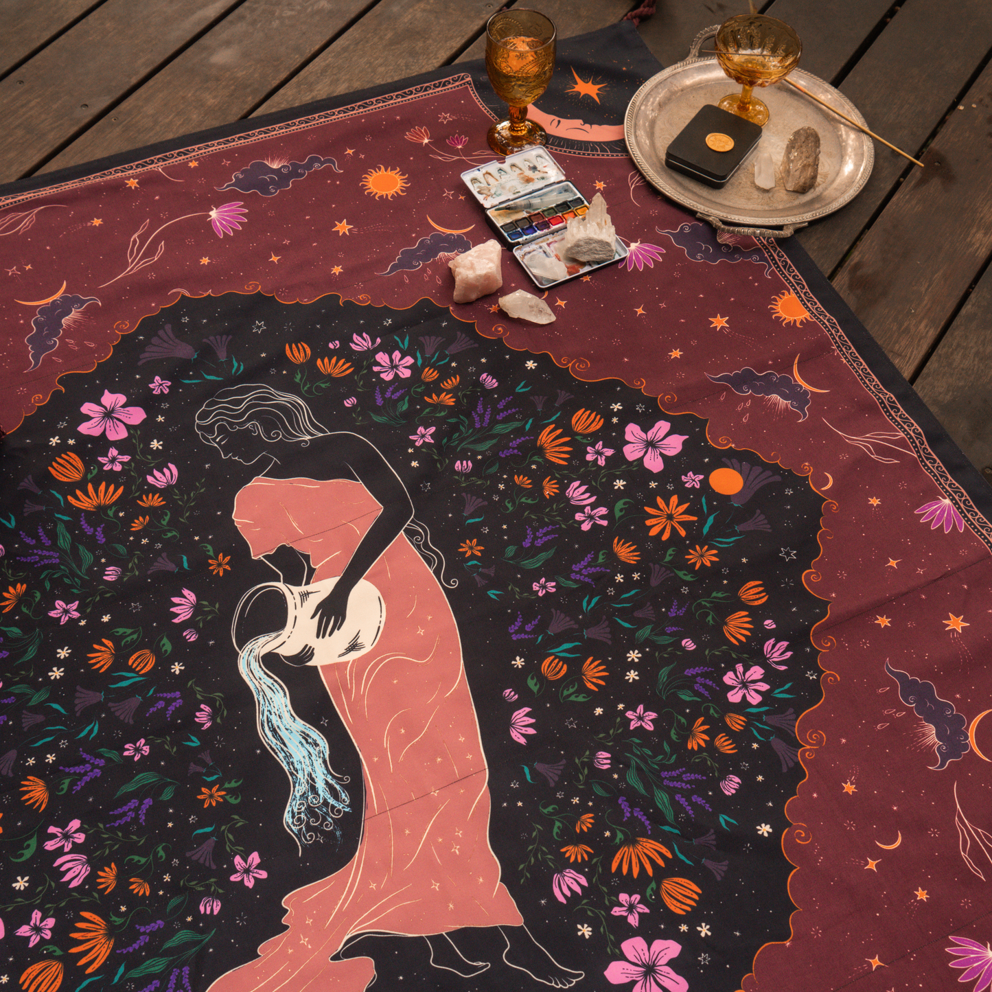 Dreamy Moons Picnic Rug