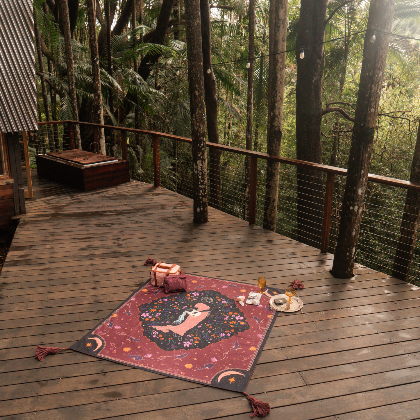 Dreamy Moons Picnic Rug