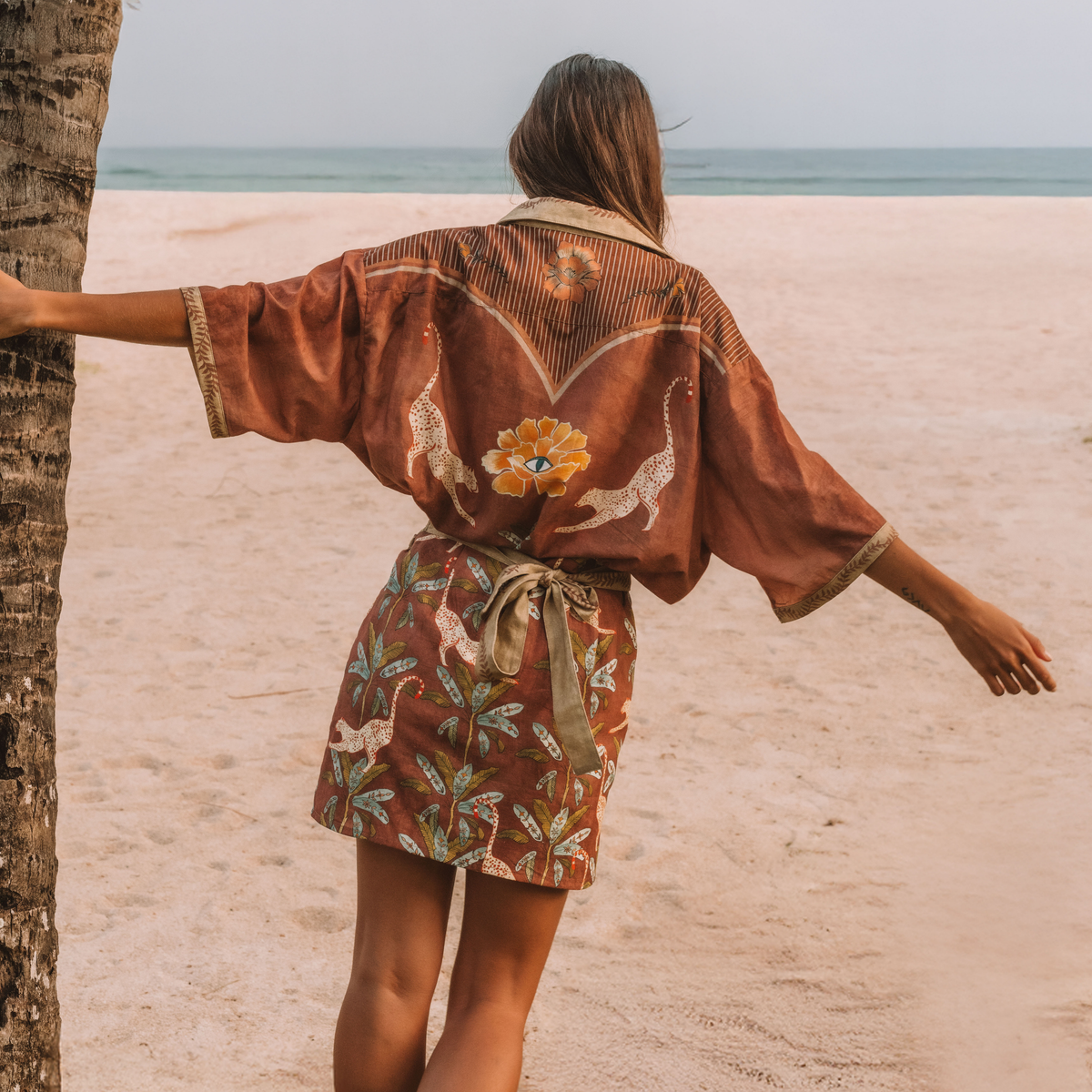 Eye of the Jungle Wrap Skirt - Hazel