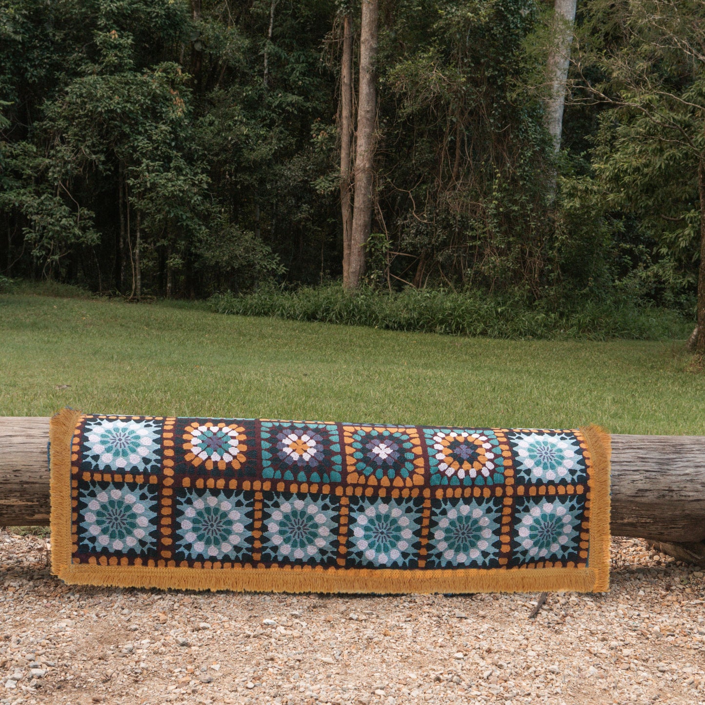 Granny Square Throw - Kingfisher