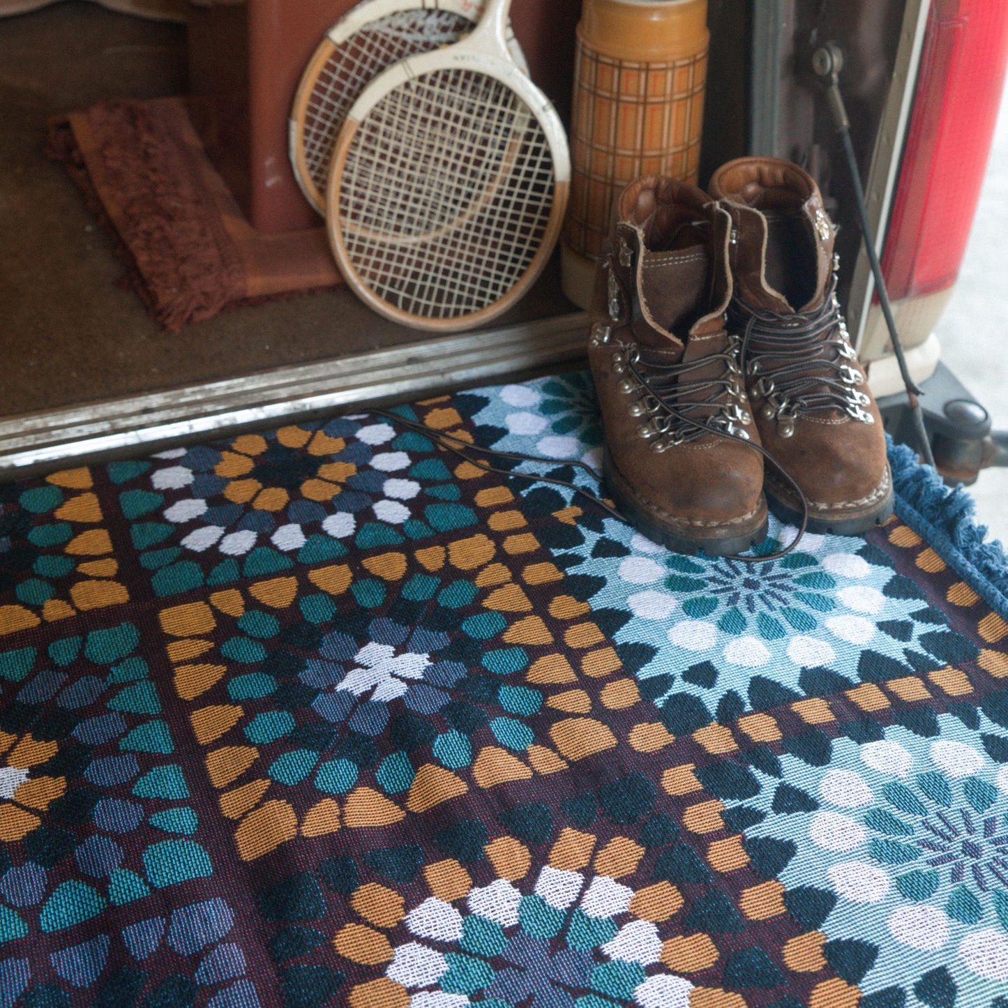Granny Square Throw - Kingfisher