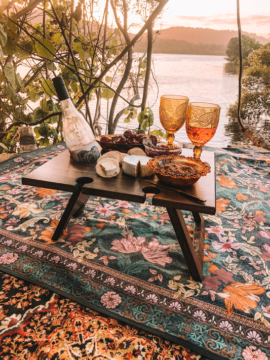 Hardwood Folding Wine Table