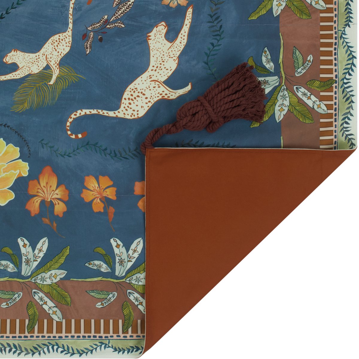 Eye of the Jungle Picnic Rug - Lagoon
