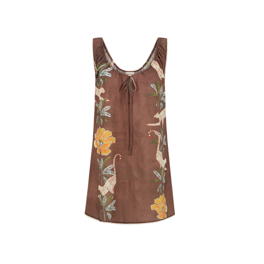Eye of the Jungle Mini Dress - Dune