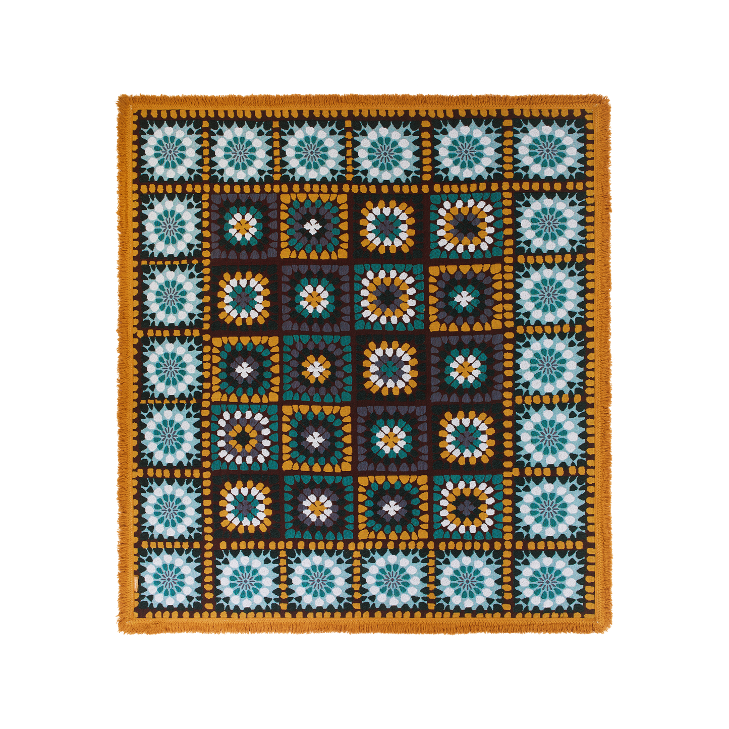 Granny Square Throw - Kingfisher