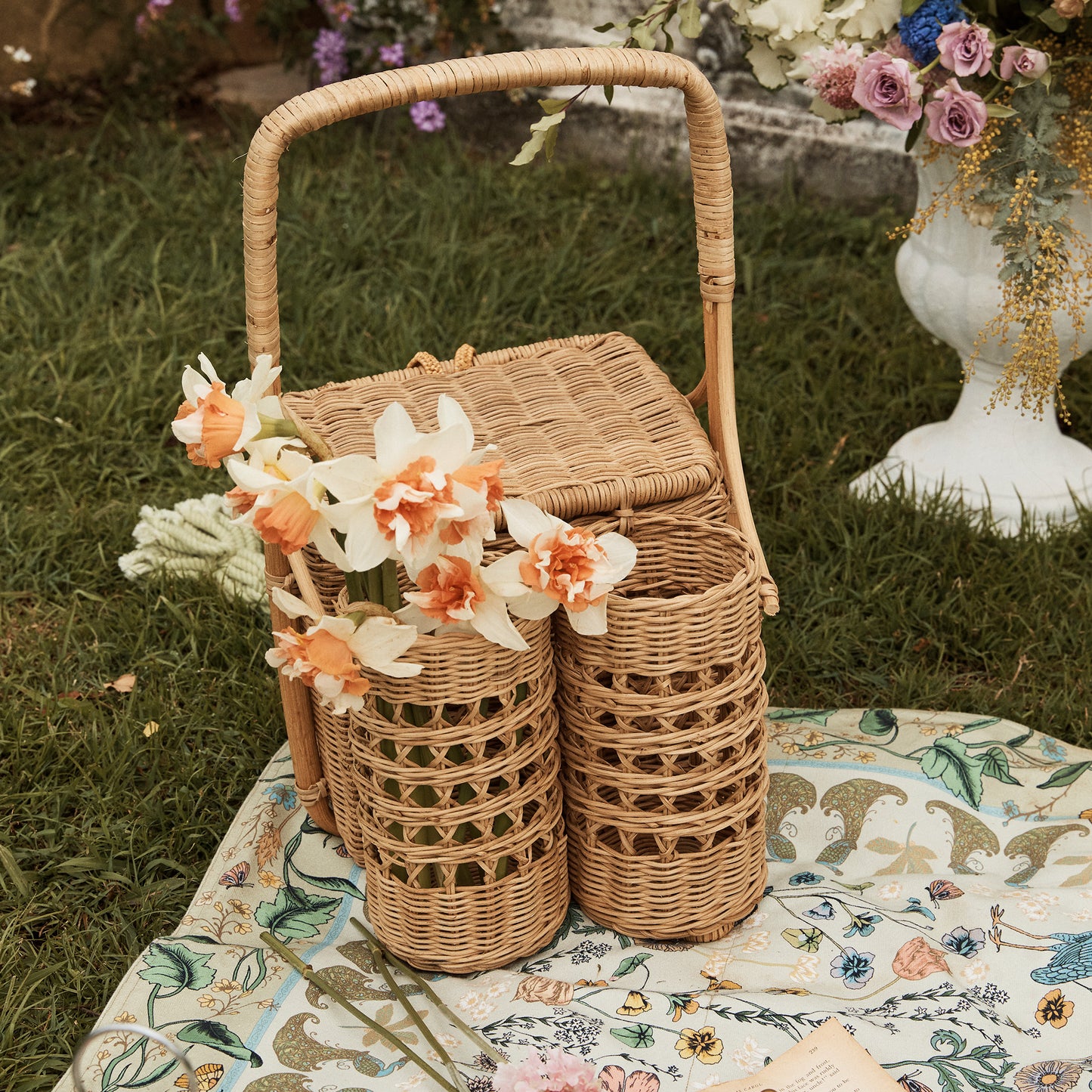 Lovers Woven Picnic Basket