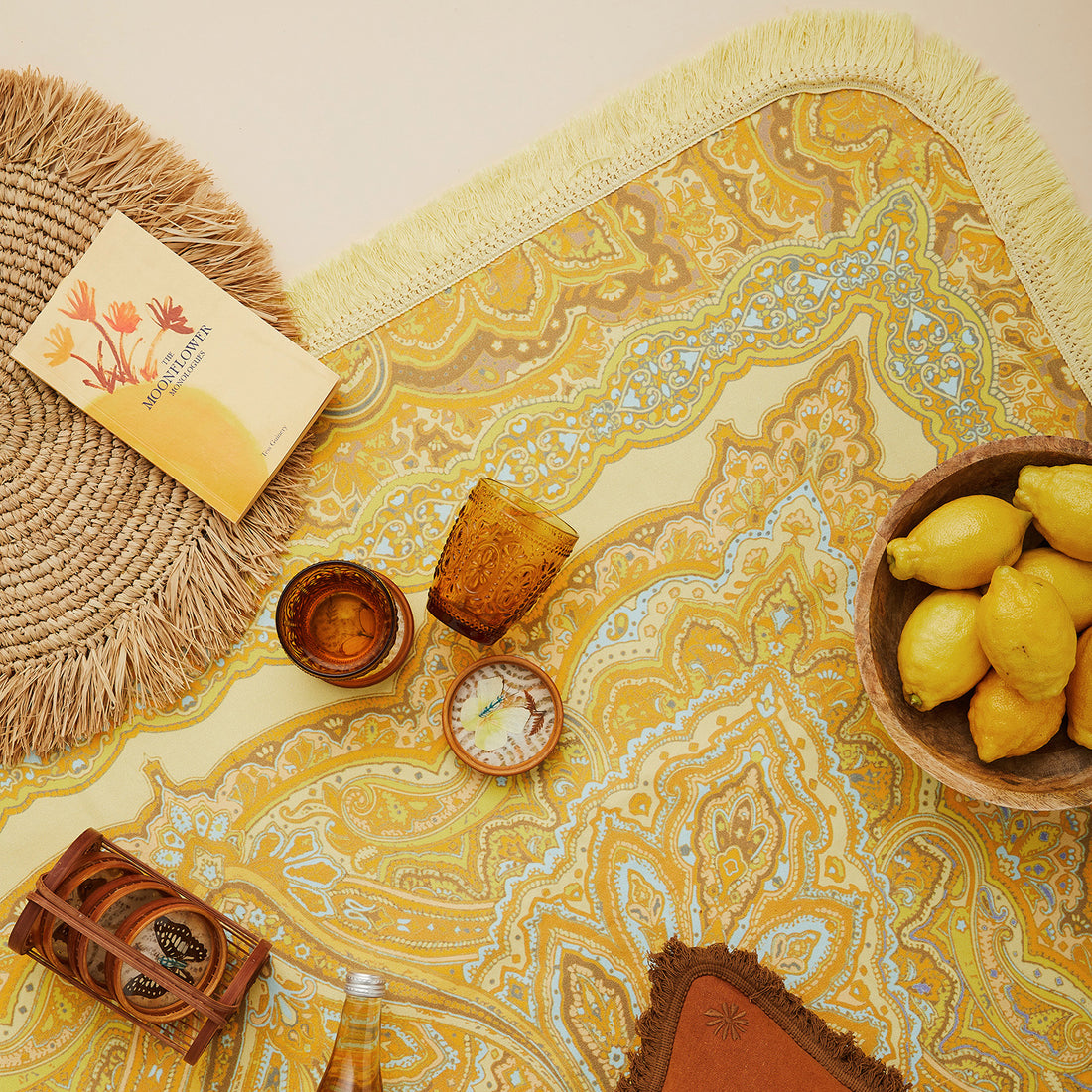 Topanga Retro Picnic Rug with Fringing – Wandering Folk