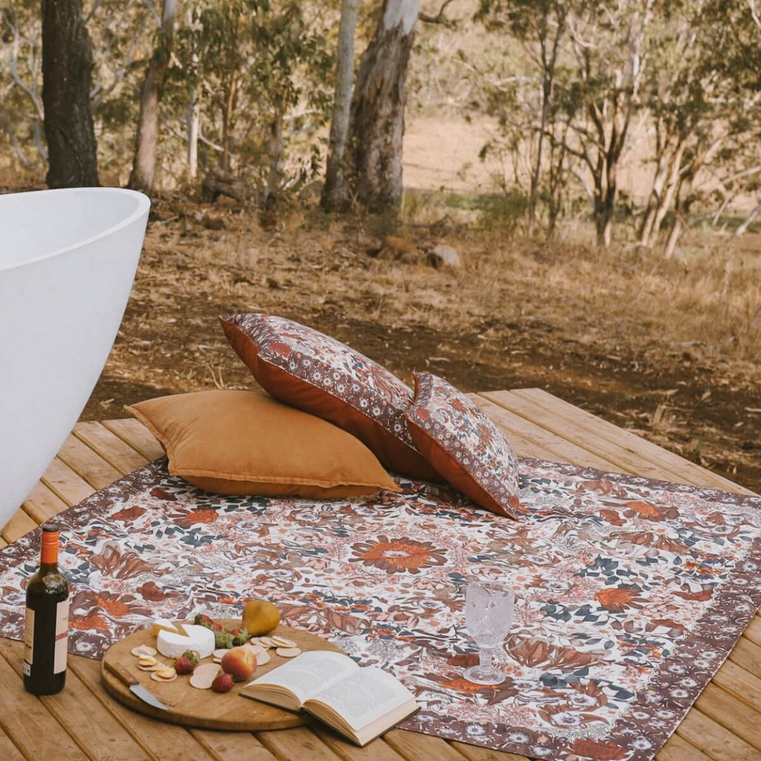 Native Blossom Picnic Rug Wandering Folk