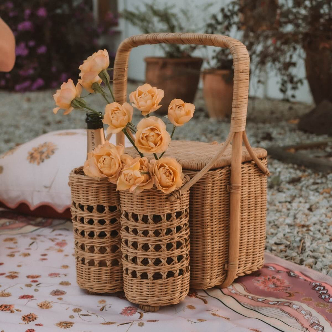 Unique Hand Woven Picnic Basket Rattan – Wandering Folk
