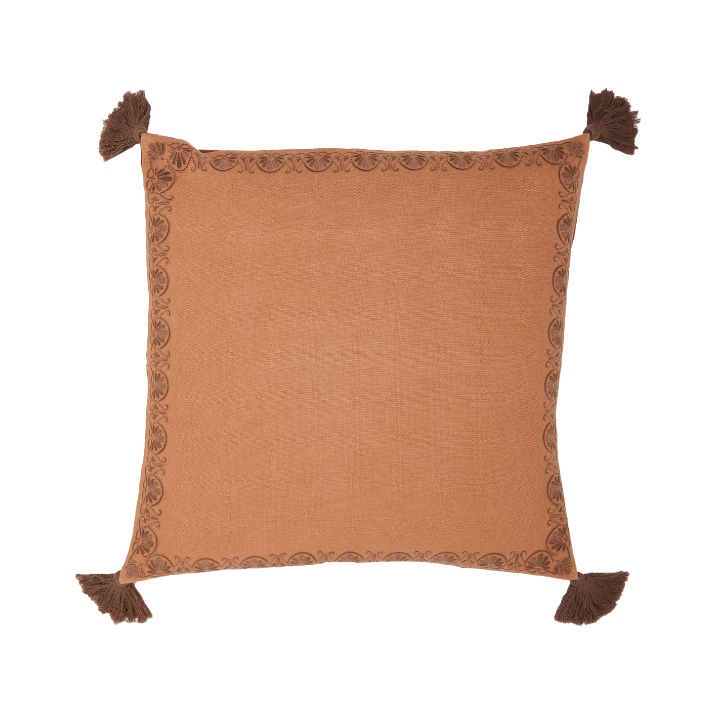 Hemp Cushion Cover Cinnamon Tile