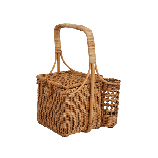 Lovers Woven Picnic Basket Rattan