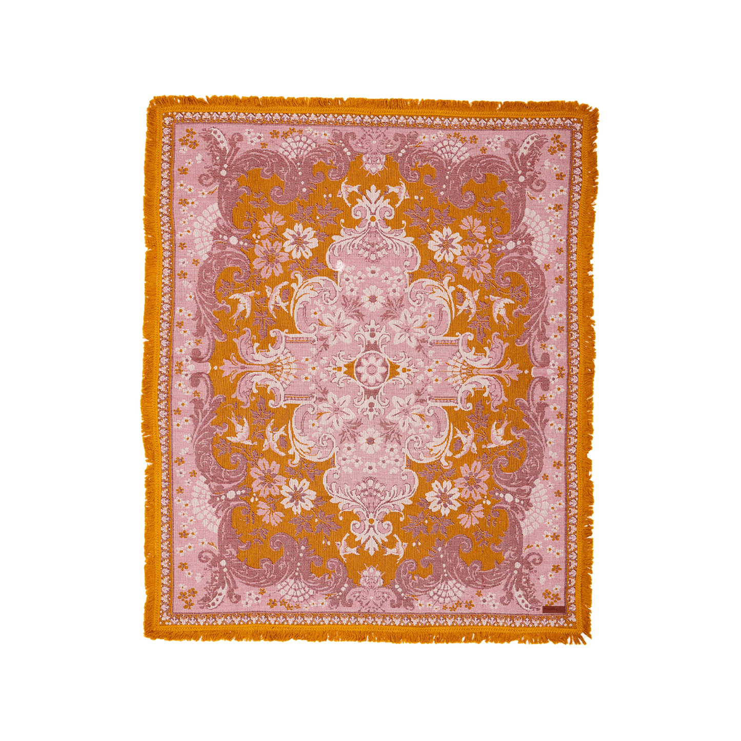 Ornate Floral Throw Rose